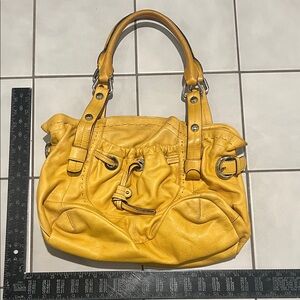 B. Makowsky Mustard Yellow Shoulder Bag